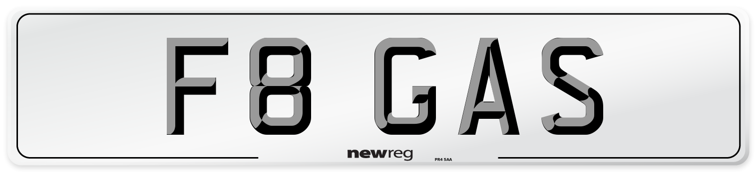 F8 GAS Front Number Plate