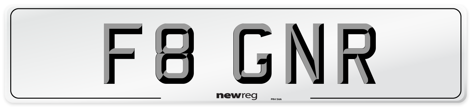 F8 GNR Front Number Plate