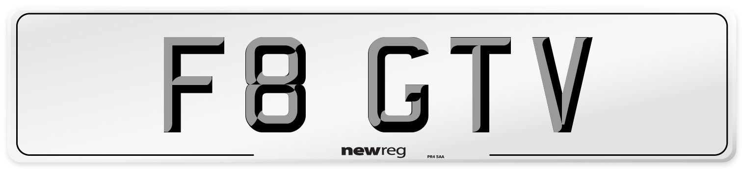 F8 GTV Front Number Plate