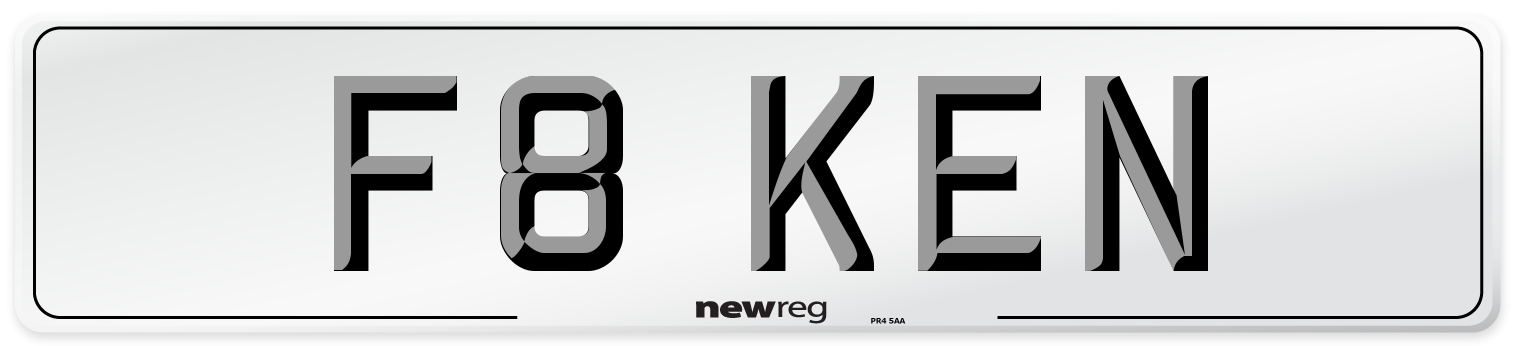 F8 KEN Front Number Plate
