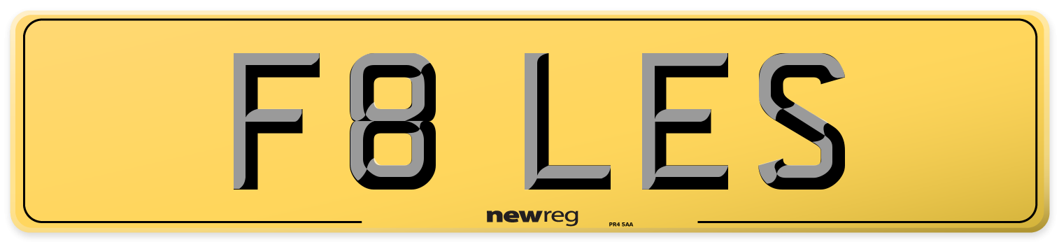 F8 LES Rear Number Plate