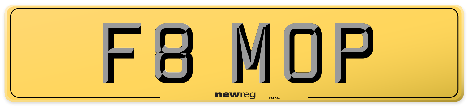 F8 MOP Rear Number Plate