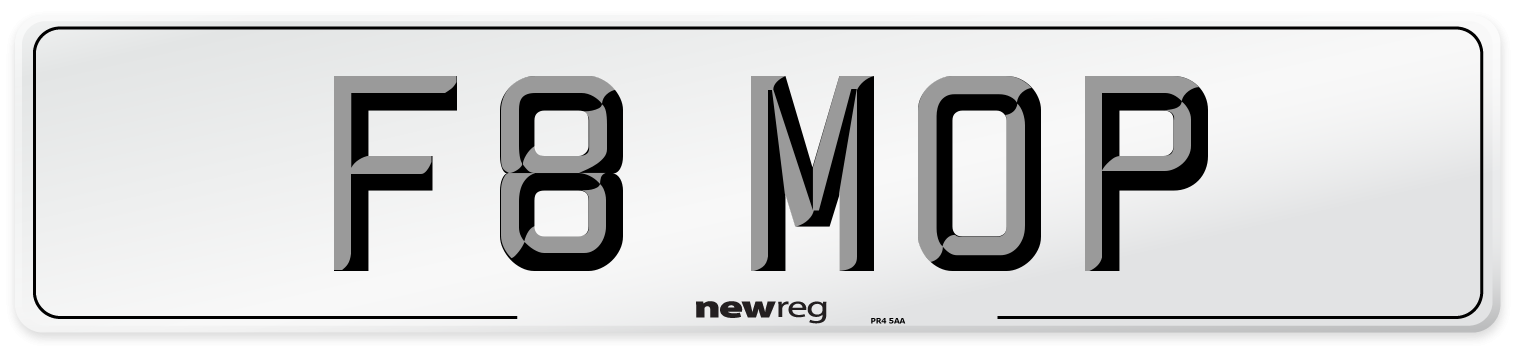 F8 MOP Front Number Plate