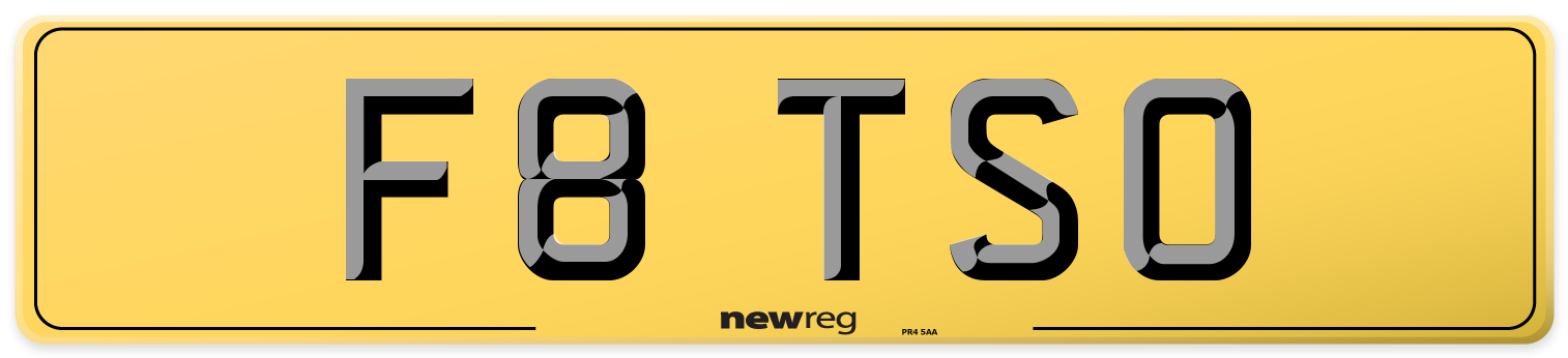 F8 TSO Rear Number Plate