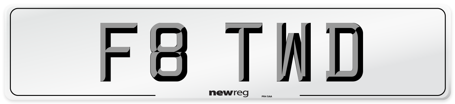 F8 TWD Front Number Plate
