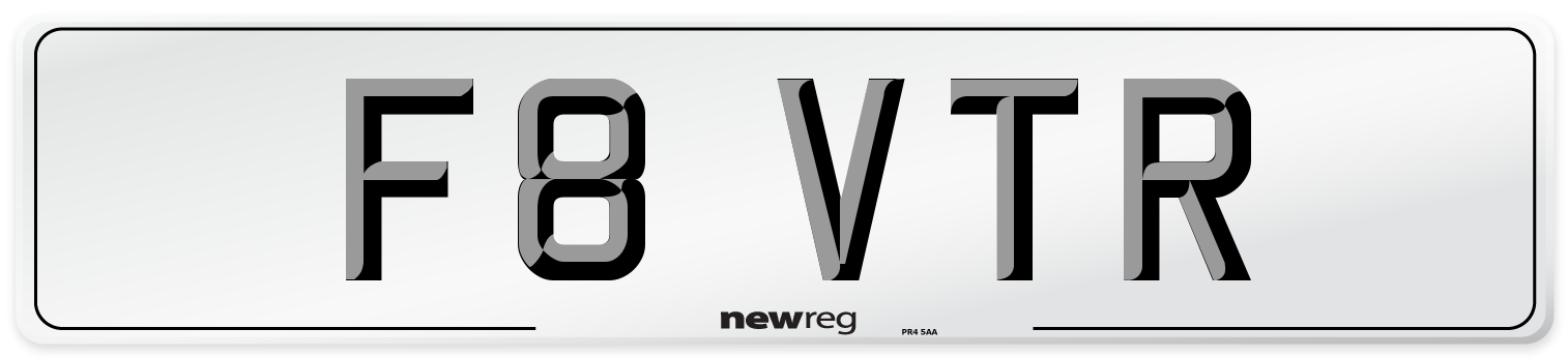 F8 VTR Front Number Plate