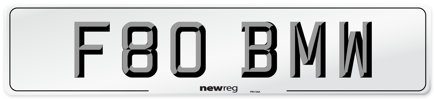 F80 BMW Front Number Plate