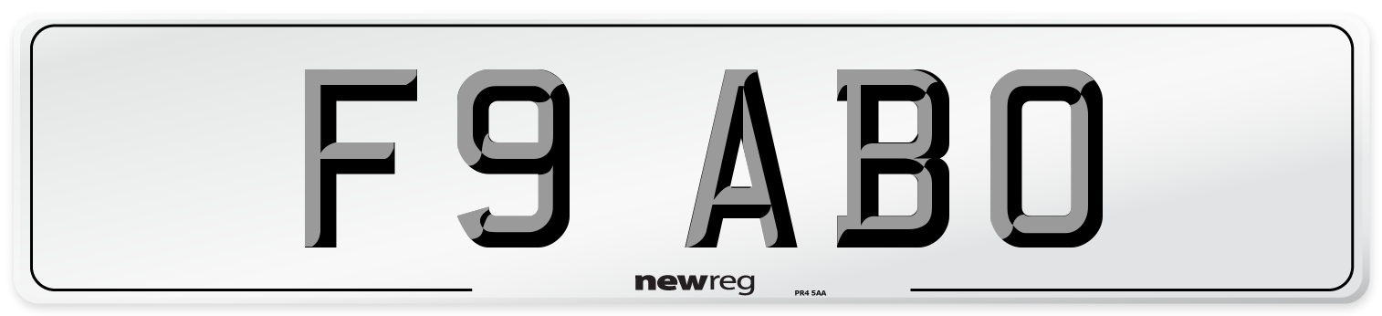 F9 ABO Front Number Plate