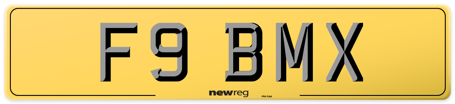 F9 BMX Rear Number Plate