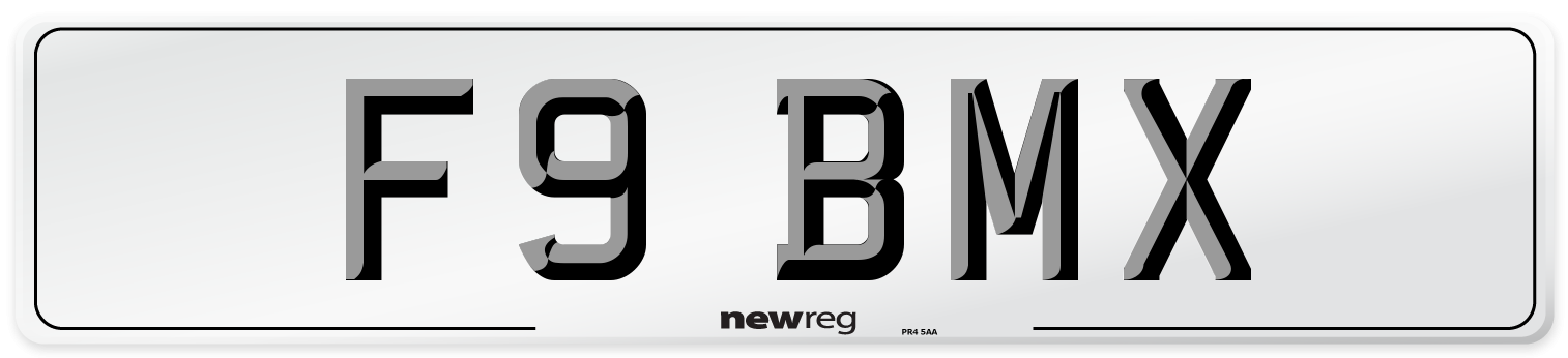 F9 BMX Front Number Plate