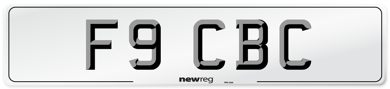F9 CBC Front Number Plate