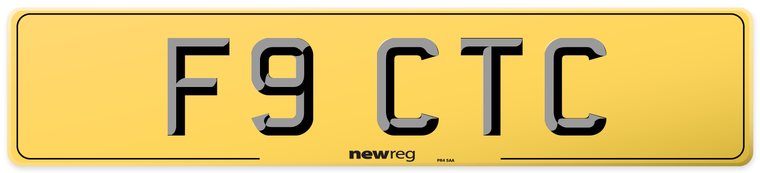 F9 CTC Rear Number Plate