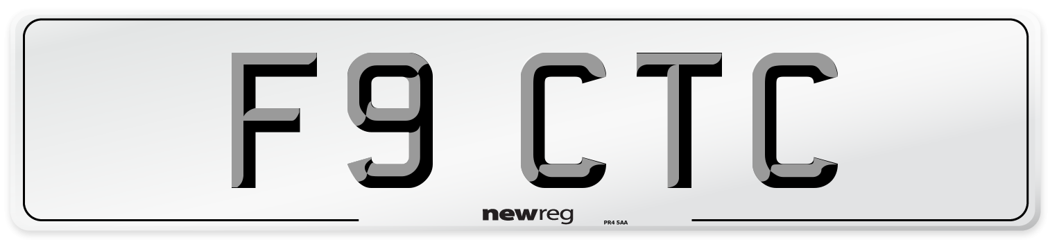 F9 CTC Front Number Plate