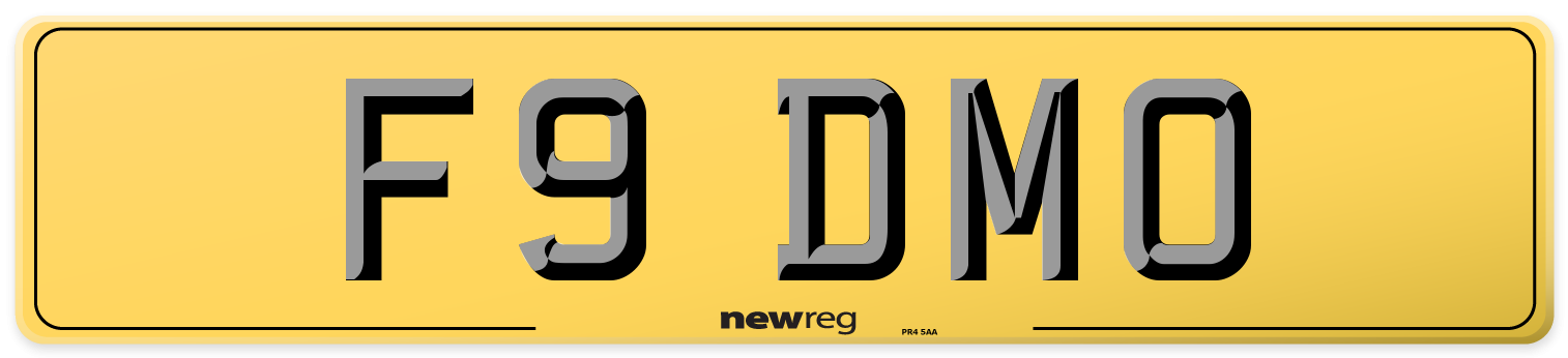 F9 DMO Rear Number Plate