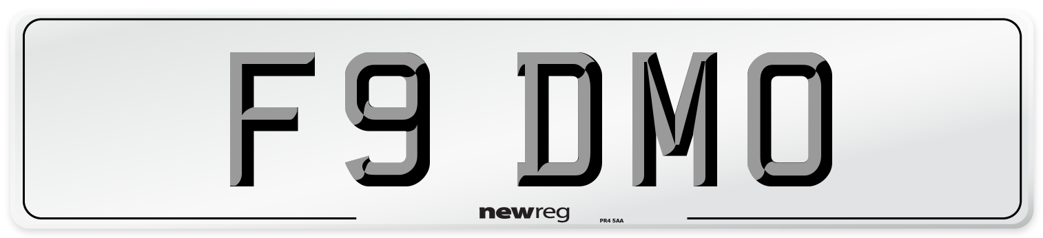 F9 DMO Front Number Plate