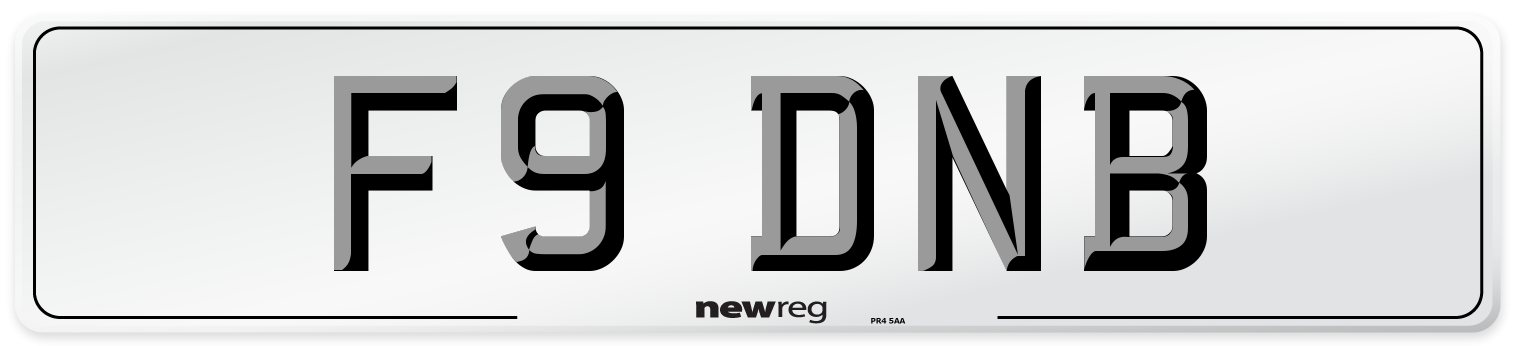 F9 DNB Front Number Plate