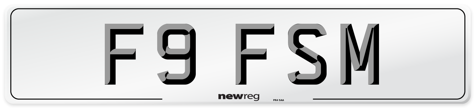 F9 FSM Front Number Plate