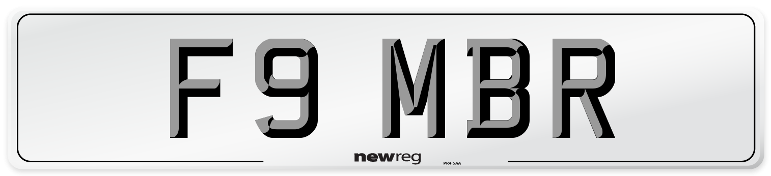 F9 MBR Front Number Plate