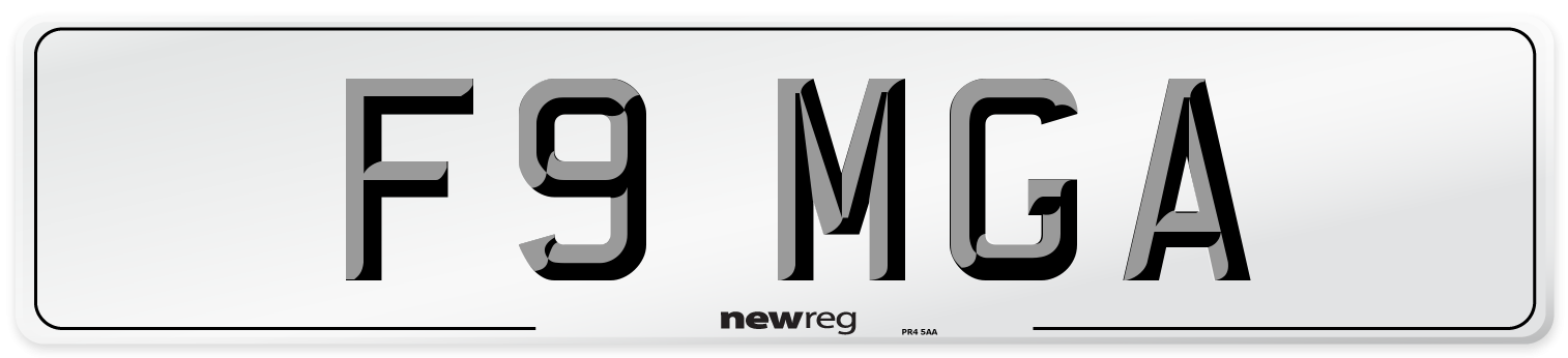 F9 MGA Front Number Plate