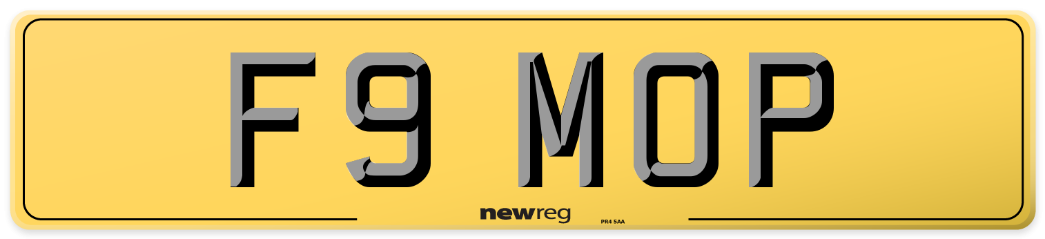 F9 MOP Rear Number Plate