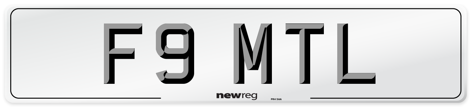 F9 MTL Front Number Plate