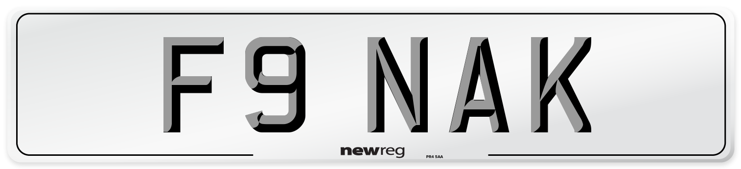 F9 NAK Front Number Plate