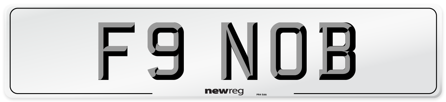 F9 NOB Front Number Plate