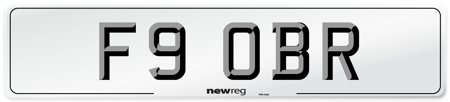 F9 OBR Front Number Plate