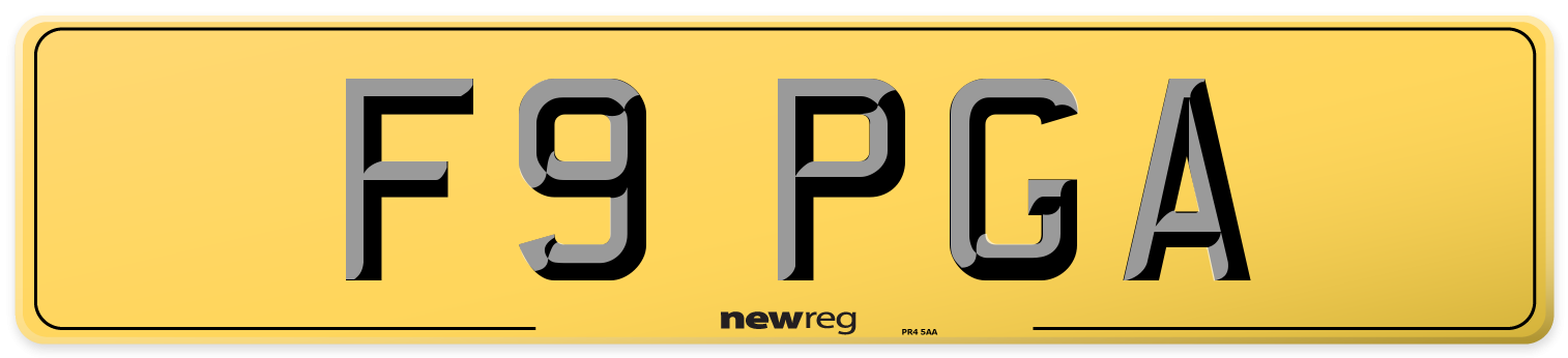 F9 PGA Rear Number Plate