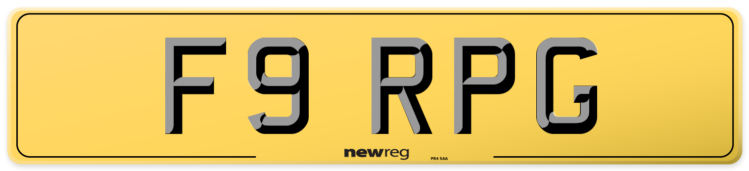 F9 RPG Rear Number Plate