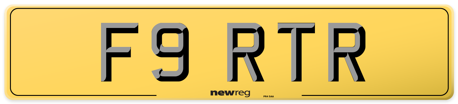 F9 RTR Rear Number Plate