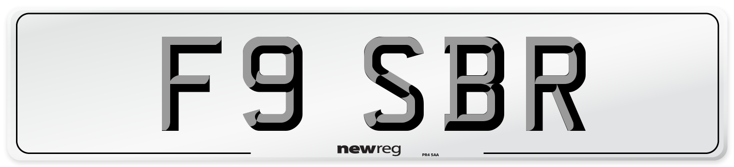 F9 SBR Front Number Plate
