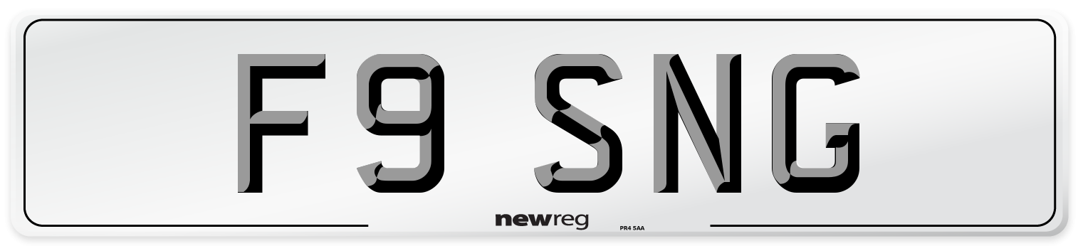 F9 SNG Front Number Plate