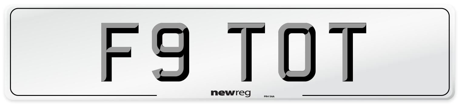 F9 TOT Front Number Plate