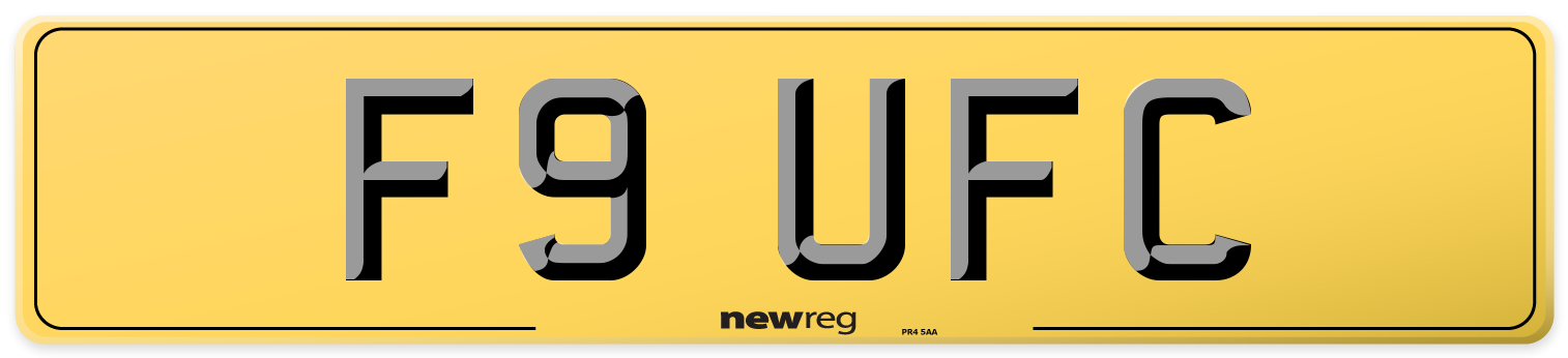 F9 UFC Rear Number Plate