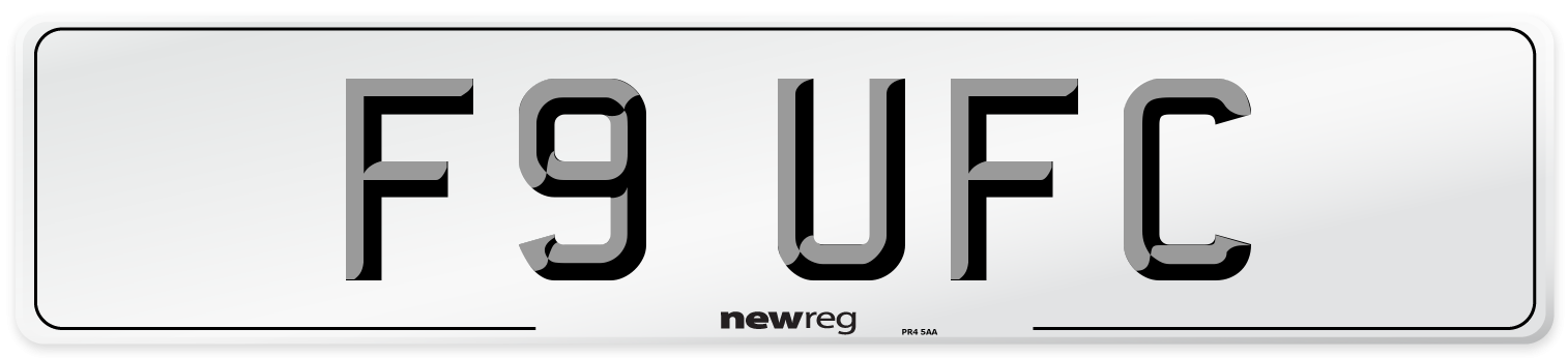 F9 UFC Front Number Plate