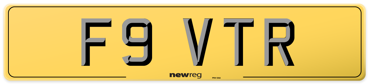 F9 VTR Rear Number Plate