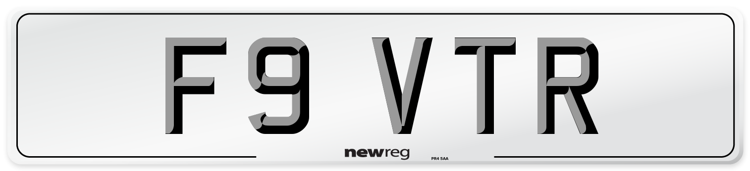F9 VTR Front Number Plate