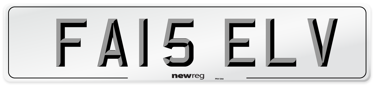 FA15 ELV Front Number Plate
