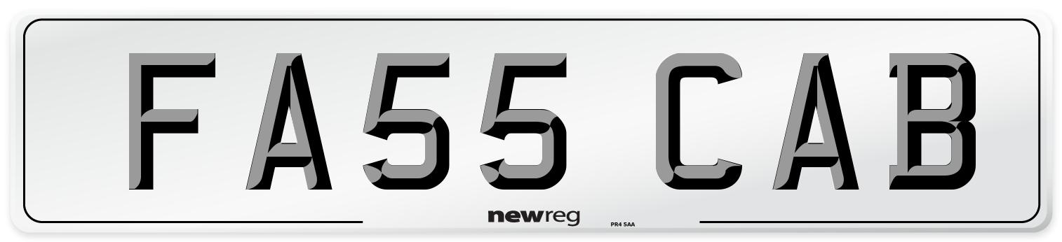 FA55 CAB Front Number Plate