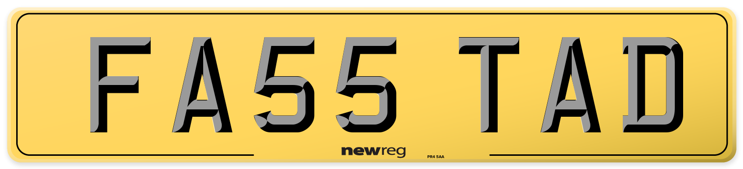 FA55 TAD Rear Number Plate
