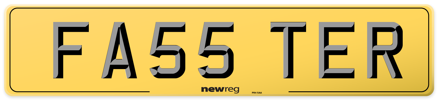 FA55 TER Rear Number Plate