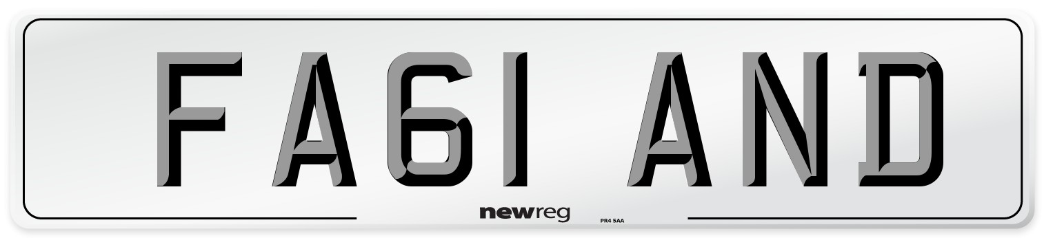 FA61 AND Front Number Plate