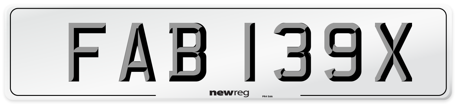 FAB 139X Front Number Plate
