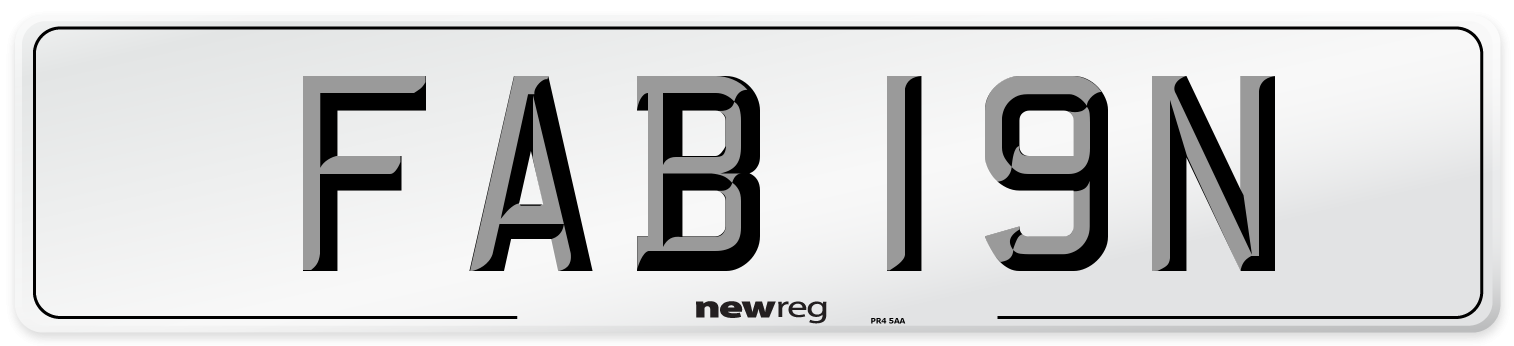 FAB 19N Front Number Plate