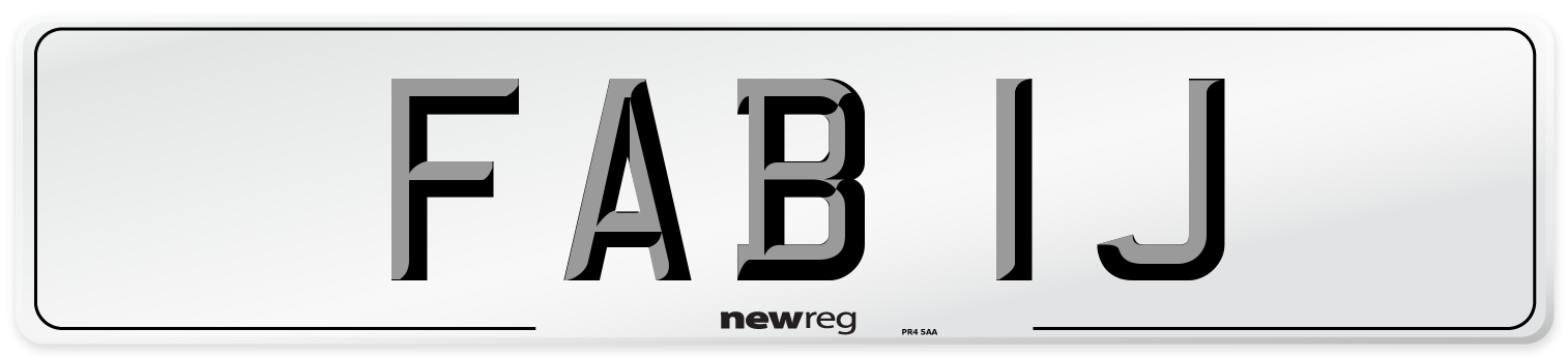 FAB 1J Front Number Plate