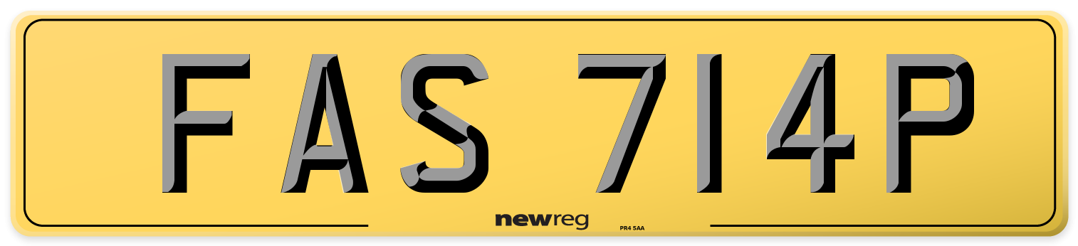 FAS 714P Rear Number Plate