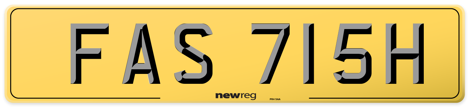 FAS 715H Rear Number Plate