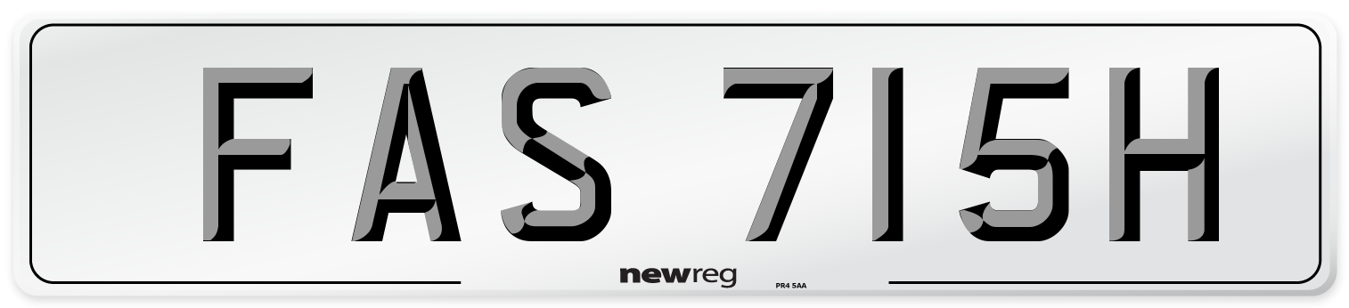 FAS 715H Front Number Plate