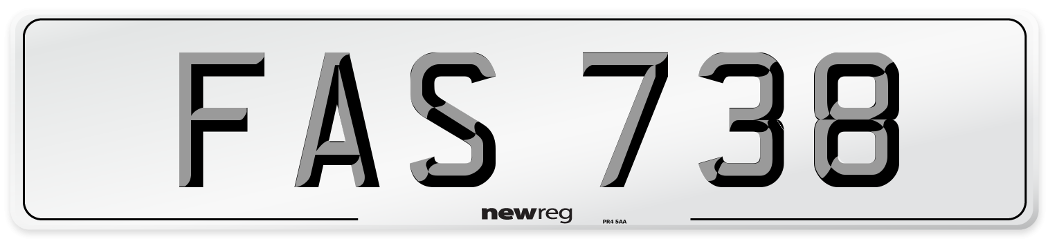 FAS 738 Front Number Plate